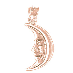14K or 18K Gold Moon Pendant