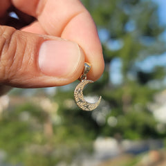 14K or 18K Gold Moon Pendant