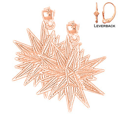 14K or 18K Gold Shining Star Earrings