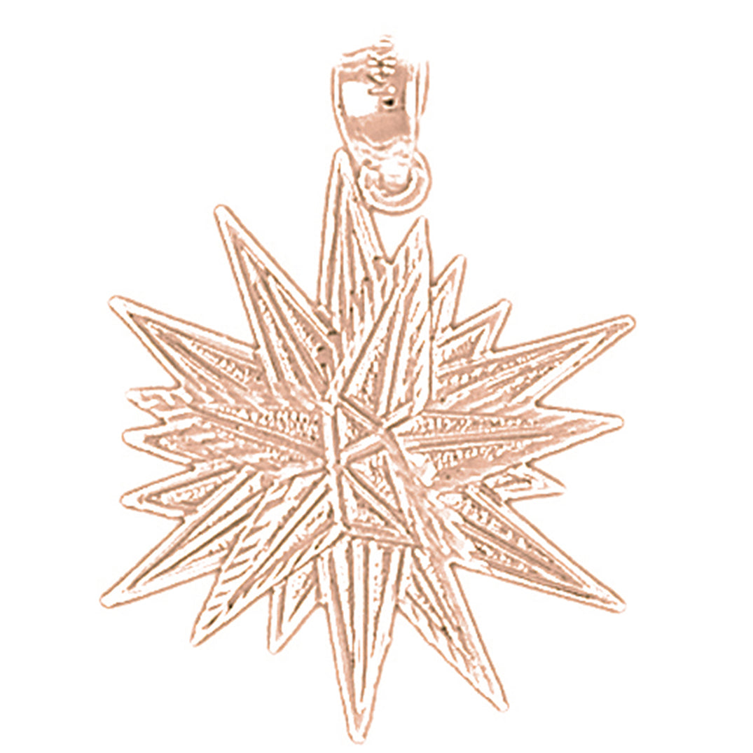 14K or 18K Gold Shining Star Pendant