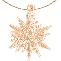 14K oder 18K Gold glänzender Sternanhänger