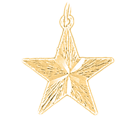 14K or 18K Gold Star Pendant