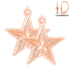 14K or 18K Gold Star Earrings
