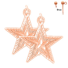 14K or 18K Gold Star Earrings