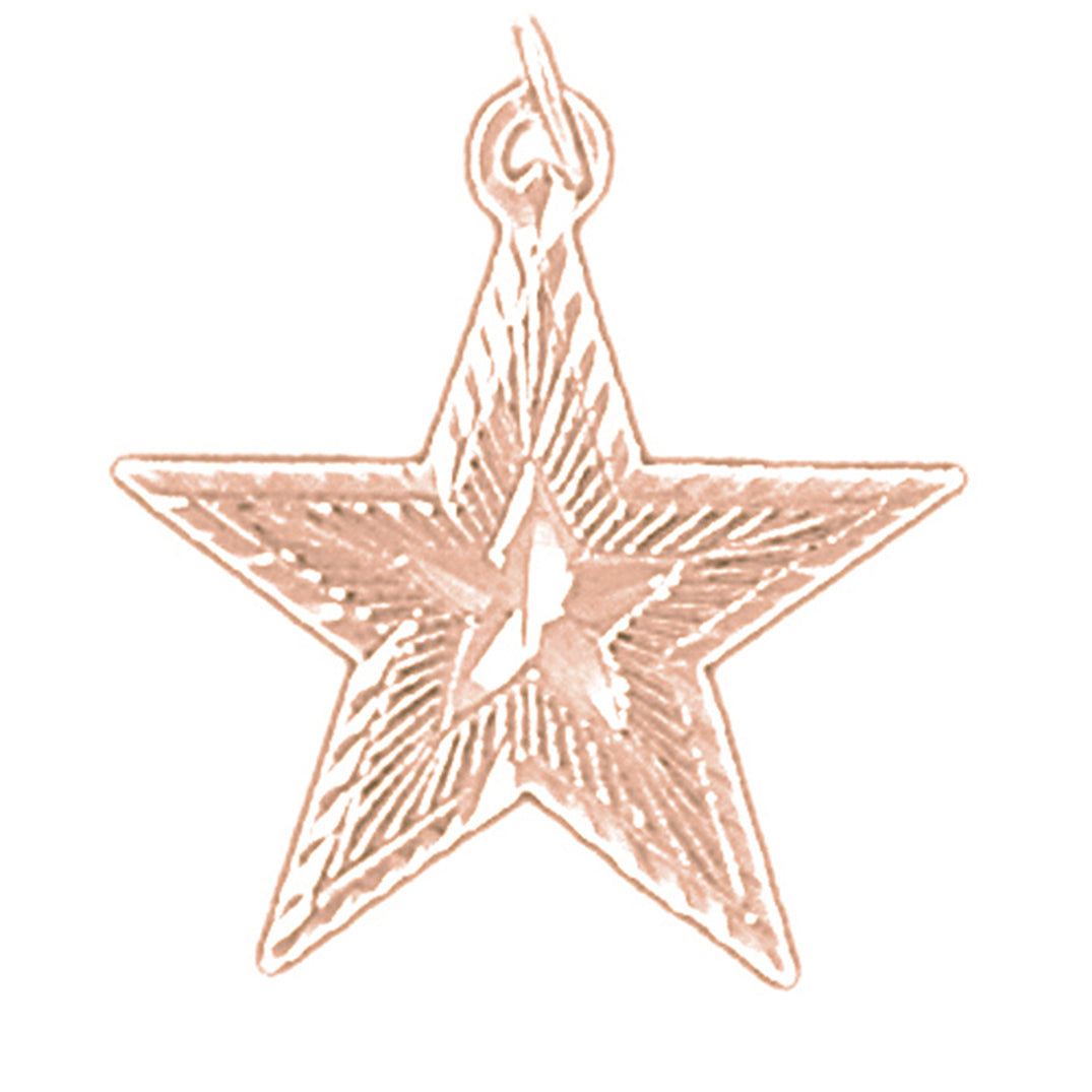 14K or 18K Gold Star Pendant