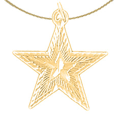 14K or 18K Gold Star Pendant
