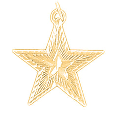 14K or 18K Gold Star Pendant