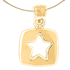 Colgante Estrella de Oro de 14K o 18K