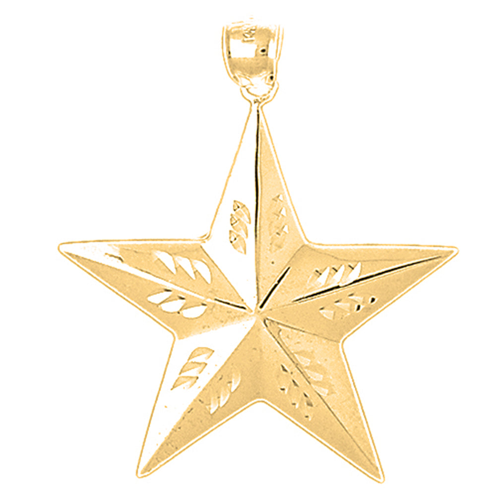 10K, 14K or 18K Gold Star Pendant