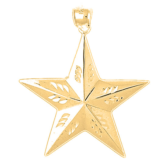 10K, 14K or 18K Gold Star Pendant