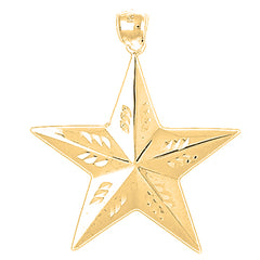 10K, 14K or 18K Gold Star Pendant