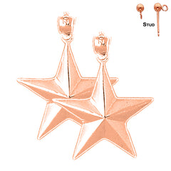 14K or 18K Gold Star Earrings