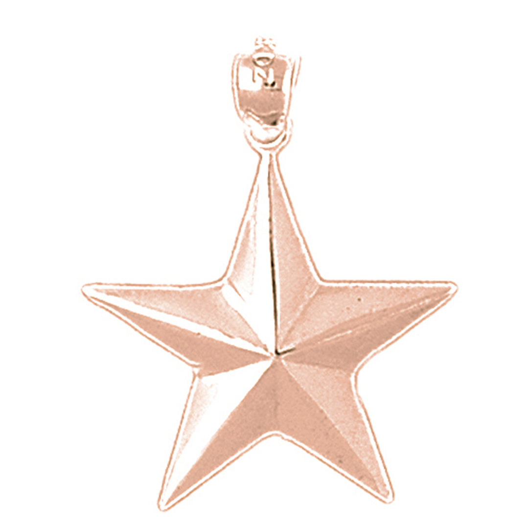 14K or 18K Gold Star Pendant