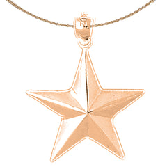 14K oder 18K Gold Stern Anhänger