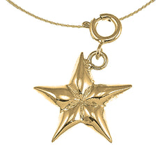 14K or 18K Gold Star Pendant
