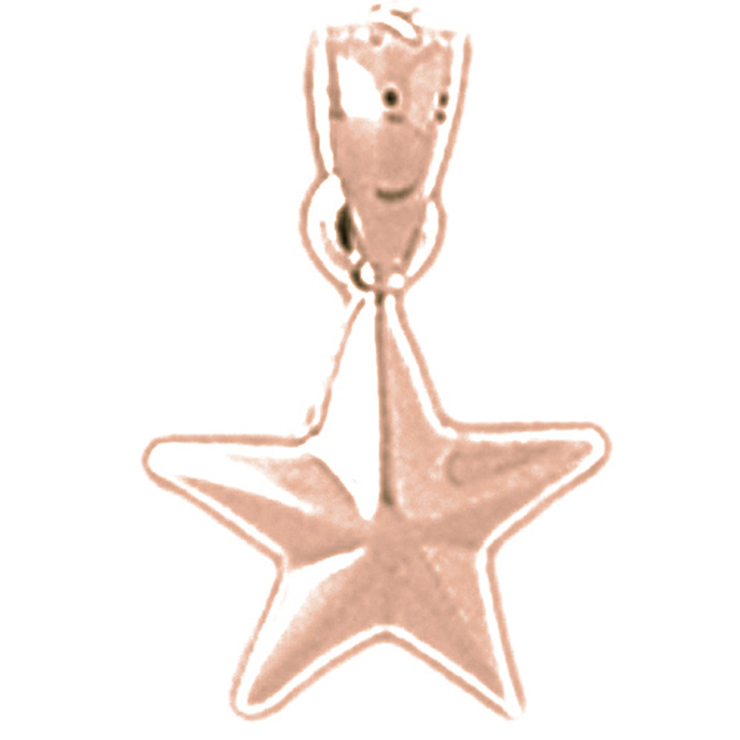 14K or 18K Gold Star Pendant