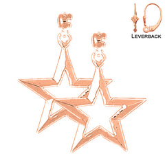 14K or 18K Gold Star Earrings