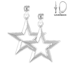 14K or 18K Gold Star Earrings