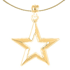 14K or 18K Gold Star Pendant