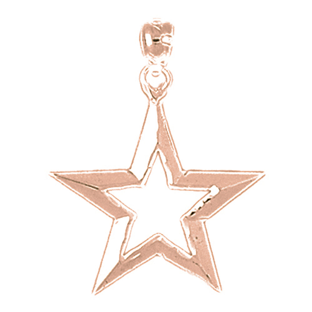 14K or 18K Gold Star Pendant