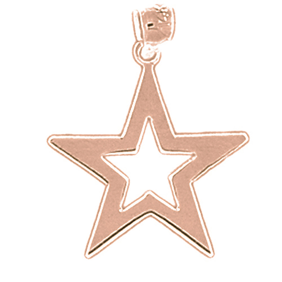 14K or 18K Gold Star Pendant