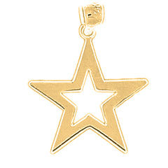14K or 18K Gold Star Pendant