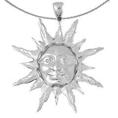 10K, 14K or 18K Gold Sun Pendant