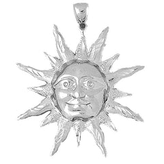 10K, 14K or 18K Gold Sun Pendant