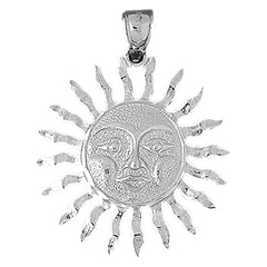 10K, 14K or 18K Gold Sun Pendant