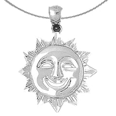 Colgante Sol de Oro de 10K, 14K o 18K