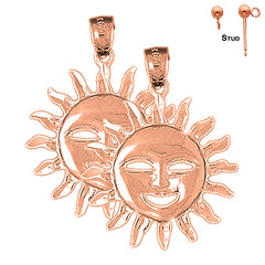 14K or 18K Gold Sun Earrings