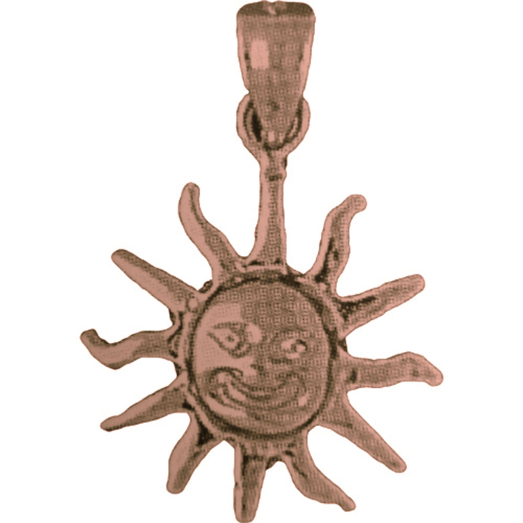 14K or 18K Gold Sun Pendant
