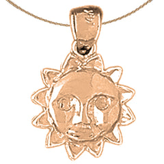 Colgante Sol de Oro de 14K o 18K