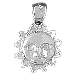 14K or 18K Gold Sun Pendant