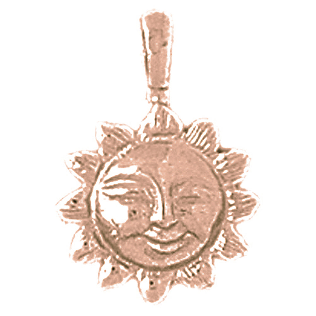 14K or 18K Gold Sun Pendant