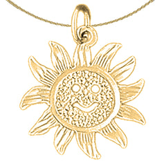 14K or 18K Gold Sun Pendant