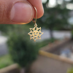 14K or 18K Gold Sun Pendant