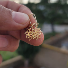 14K or 18K Gold Sun Pendant