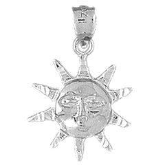 14K or 18K Gold Sun Pendant