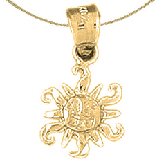 Colgante Sol de Oro de 14K o 18K