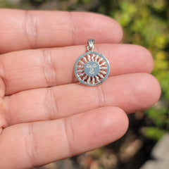 14K or 18K Gold Sun Pendant