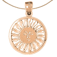 14K or 18K Gold Sun Pendant
