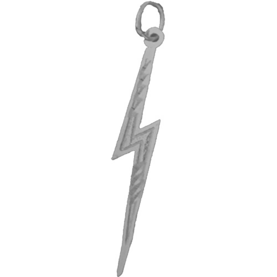14K or 18K Gold Lightning Bolt Pendant