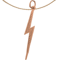 14K or 18K Gold Lightning Bolt Pendant