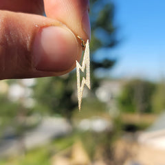 14K or 18K Gold Lightning Bolt Pendant