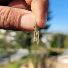 14K oder 18K Gold Blitz Anhänger