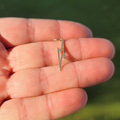 14K oder 18K Gold Blitz Anhänger