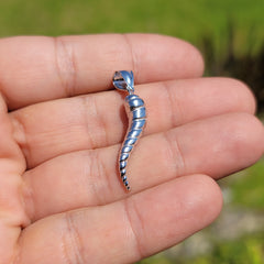 Colgante de cuerno italiano macizo de oro de 10 K, 14 K o 18 K