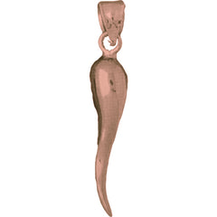 10K, 14K or 18K Gold Solid Italian Horn Pendant