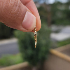 14K or 18K Gold Solid Italian Horn Pendant